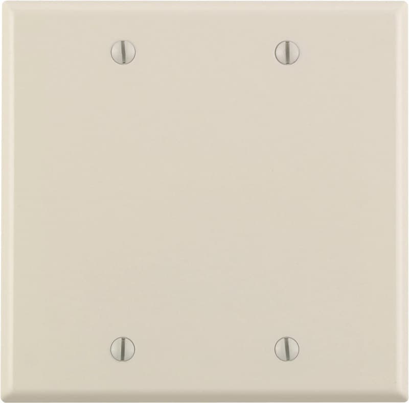 Leviton Almond 2 gang Thermoset Plastic Blank Wall Plate 1 pk