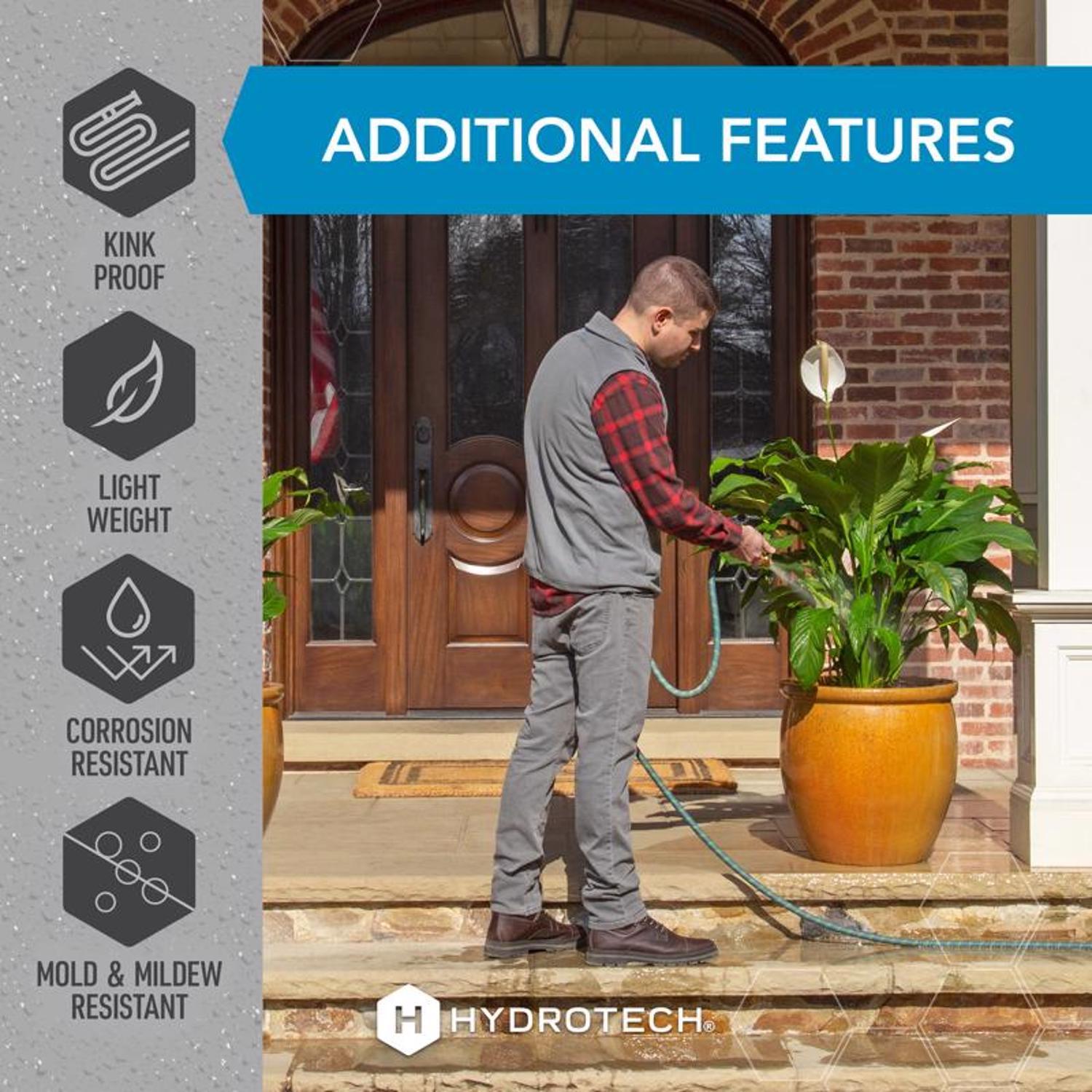Hydrotech 5/8 in. D X 50 ft. L Medium Duty Professional Grade Expandable Lightweight Garden Hose