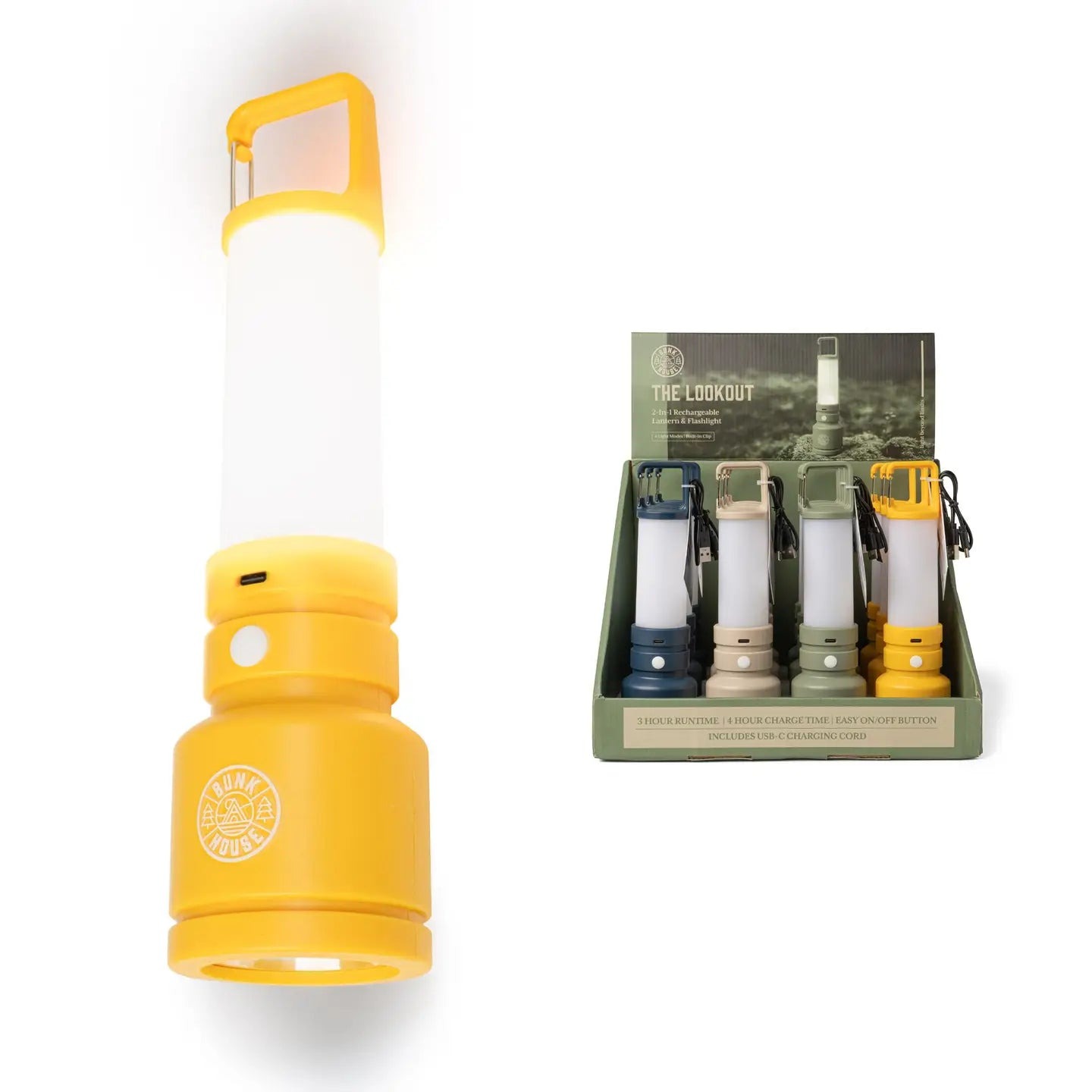 Bunk House the Lookout 2 In 1 Rechargeable Lantern and Flashlight
