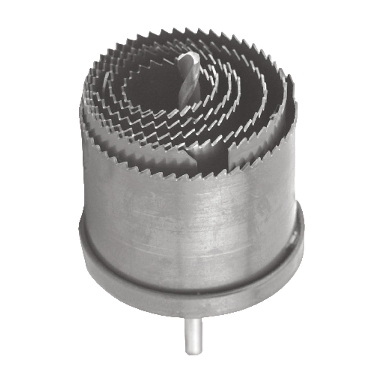 GreatNeck Assorted in. Steel 1 in. L X 1/4 in. D 7-in-1 Hole Saw Arbor Included