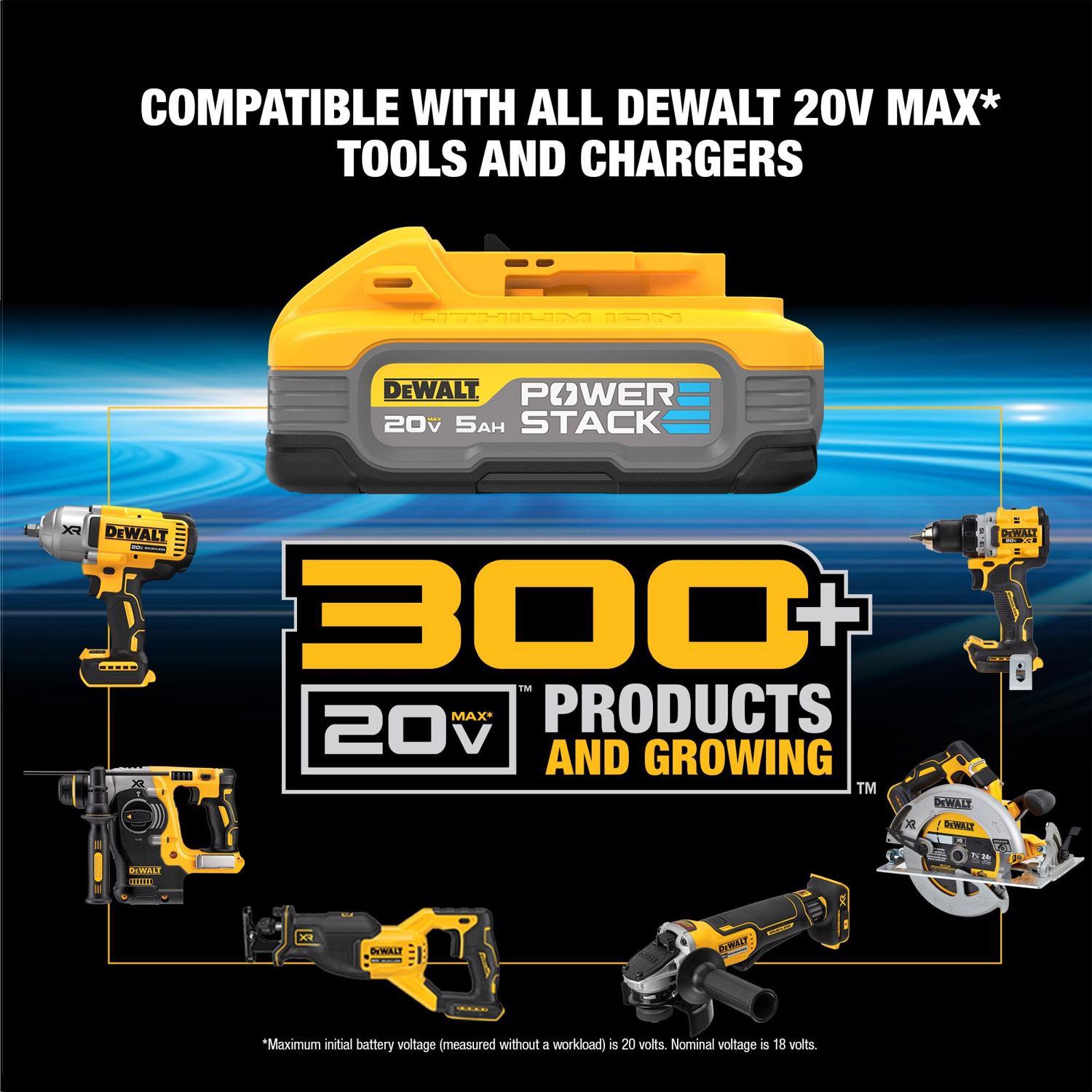 DeWalt 20V MAX POWERSTACK DCBP520C 5 Ah Lithium-Ion Battery and Charger Starter Kit