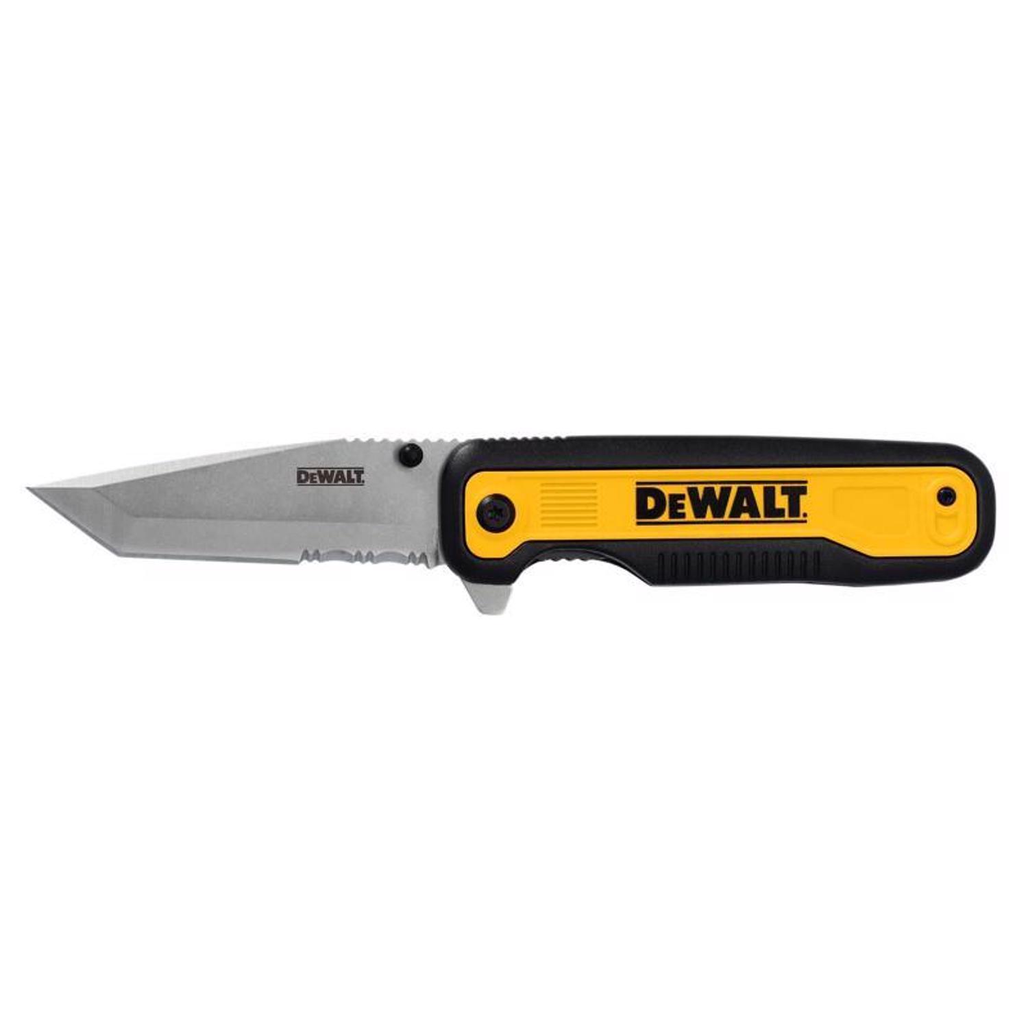 DeWalt Tanto Black/Yellow Stainless Steel > 6 in. Pocket Knife