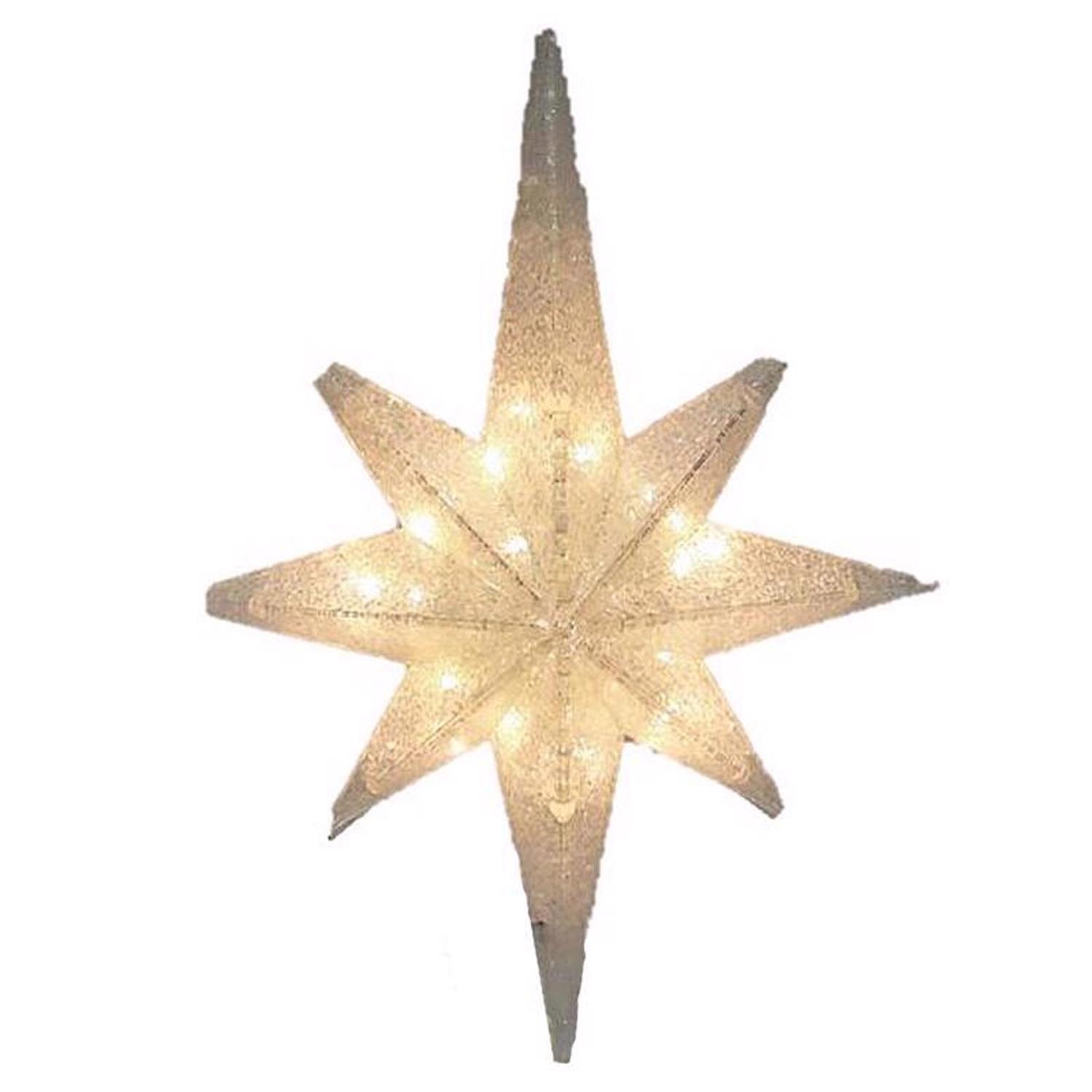 Celebrations LED Warm White Star Tree Topper 14 in.