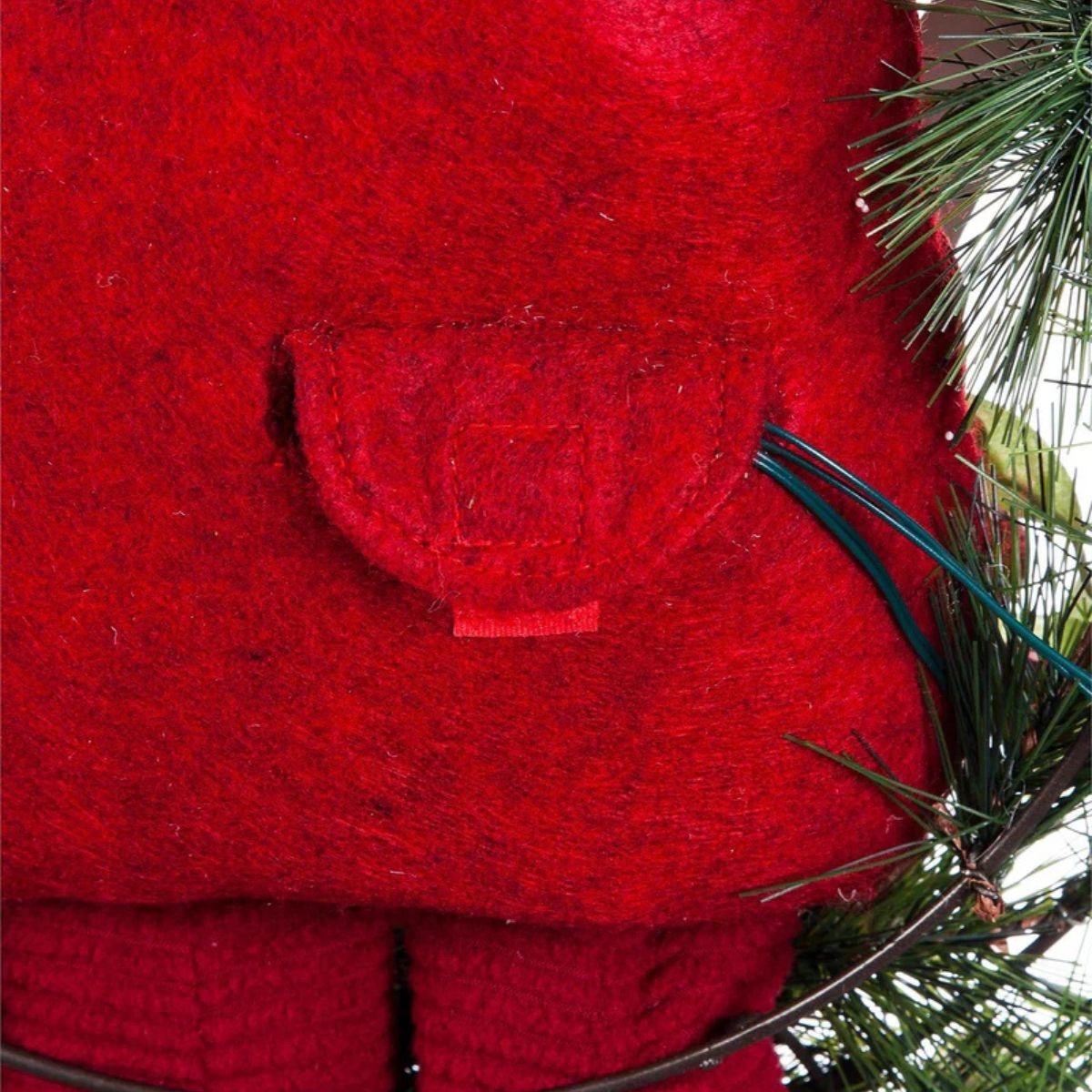 Evergreen 18 in. Noel Santa and Snowman Standing Plush LED Decor