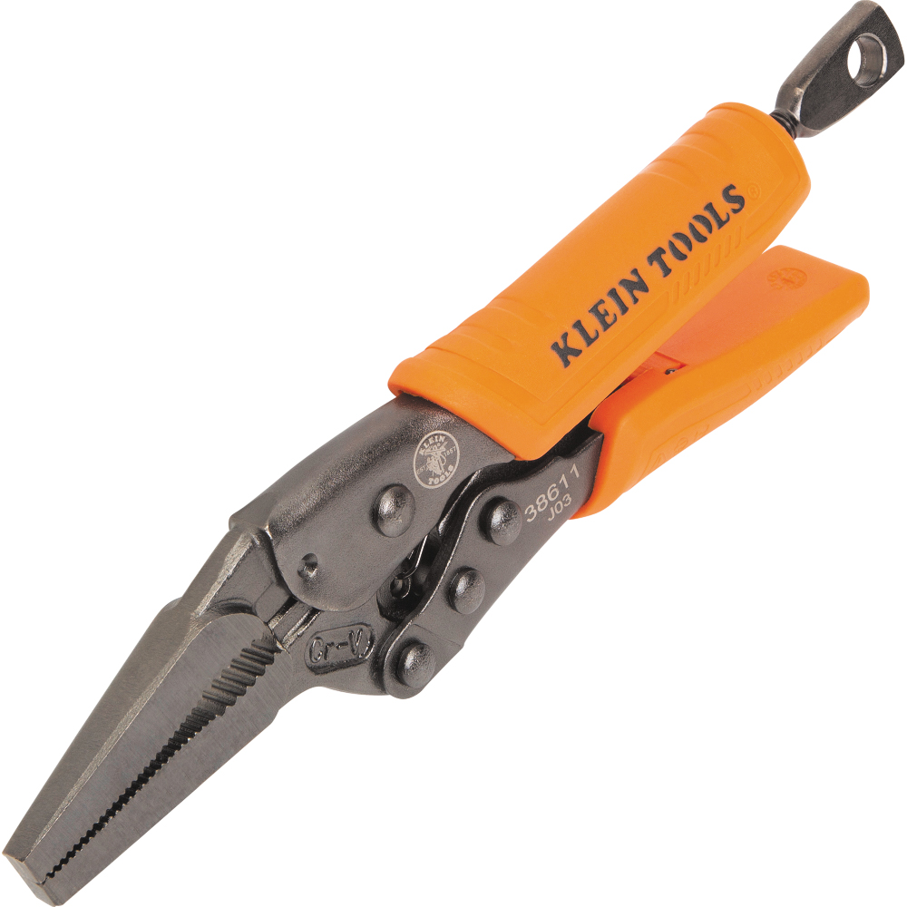 Klein Long Nose Locking Pliers, 6-in.