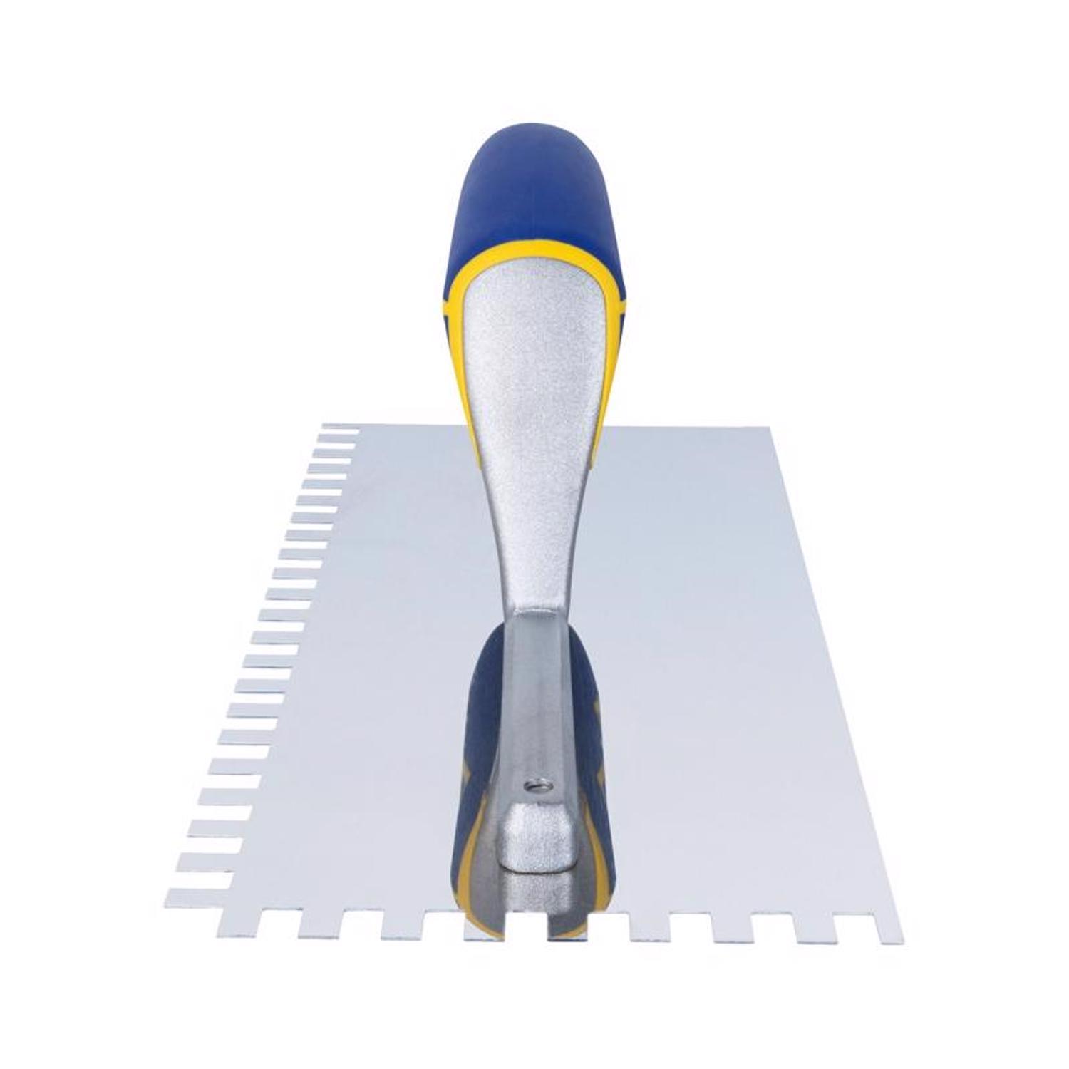 QEP 4.5 in. W X 11 in. L Stainless Steel Square Notch Trowel 1 pk