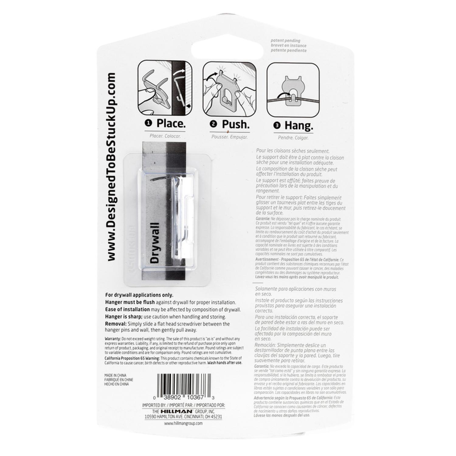 HILLMAN High & Mighty Picture Hanger 40 lb 2 pk