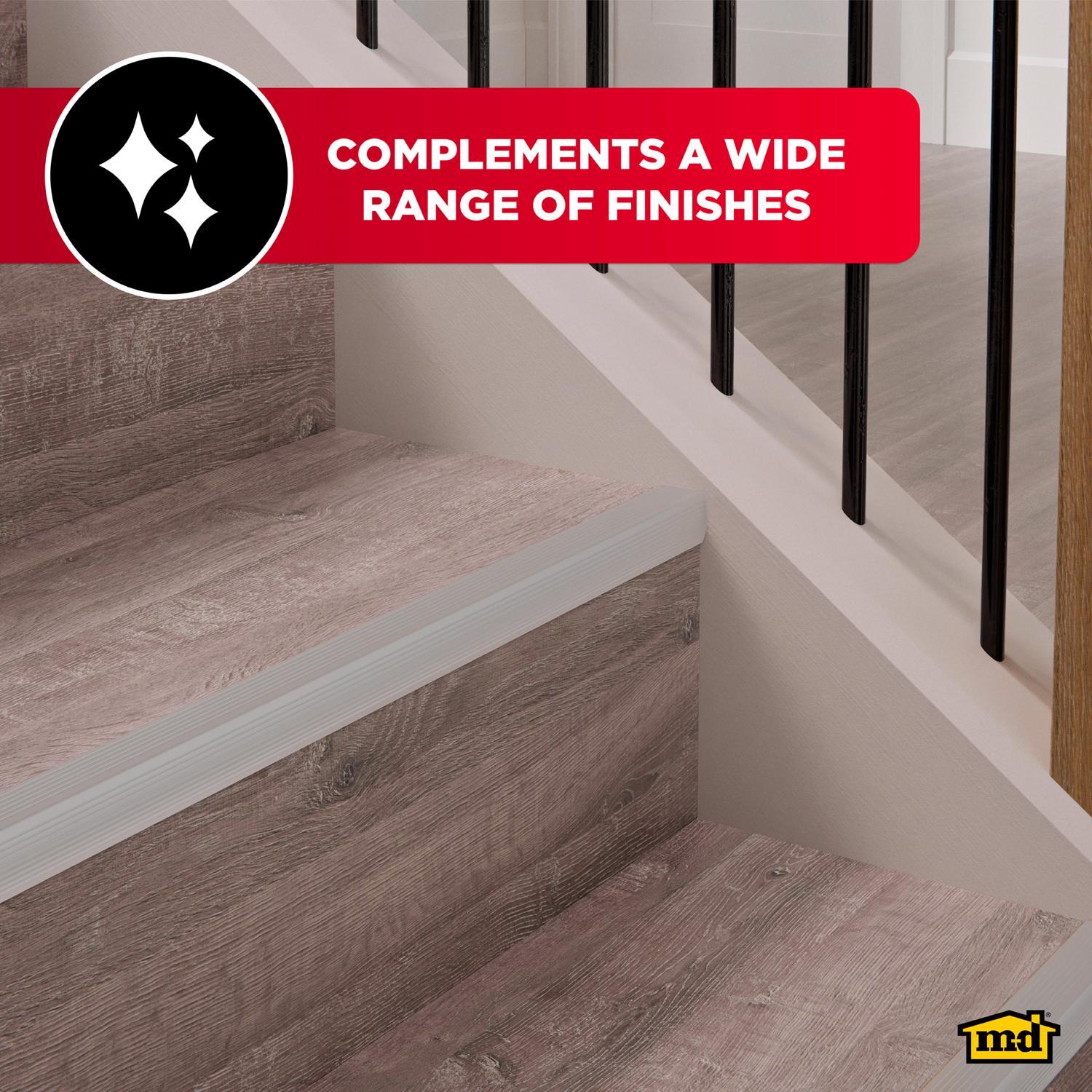 M-D Building Products CINCH 1.125 in. H X 1.125 in. W X 36 in. L Satin Silver Aluminum Stair Edge