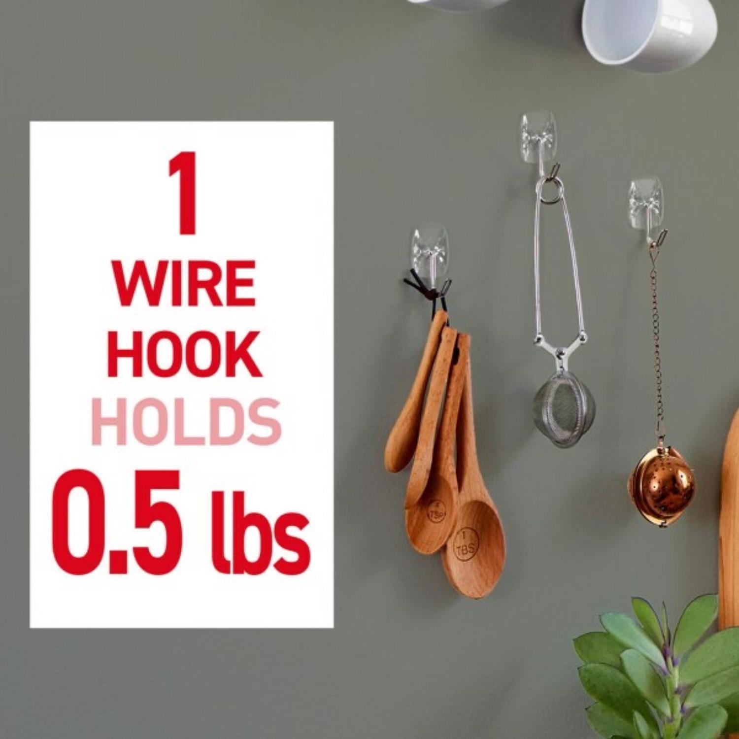 3M Command Small Plastic Wire Hooks 1.62 in. L 1 pk
