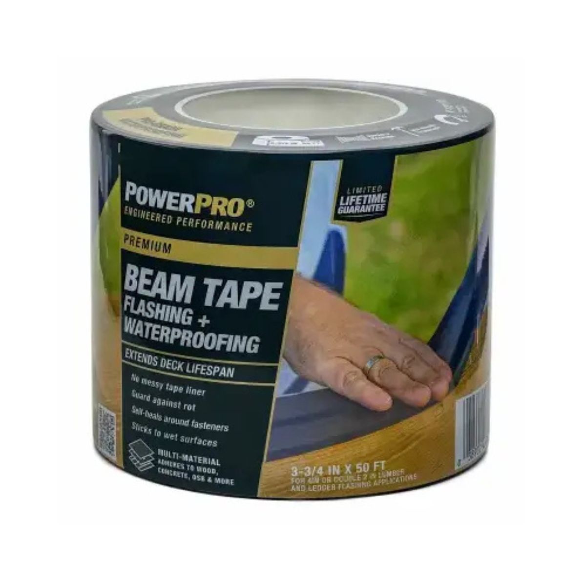Hillman Fasteners Premium Exterior Deck Beam Flashing Tape, 3.78 In. x 50 Ft. Roll