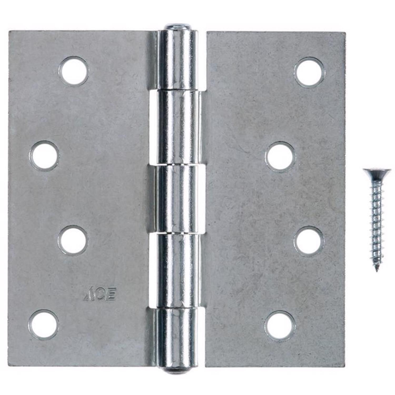 Ace 4 in. L Zinc-Plated Broad Hinge 1 pk