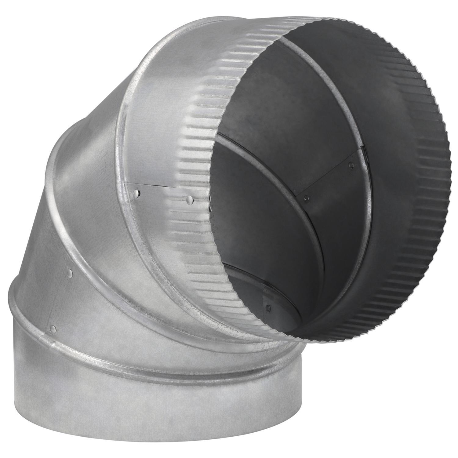 Imperial 8 in. D X 8 in. D Adjustable 90 deg Galvanized Steel Elbow Exhaust