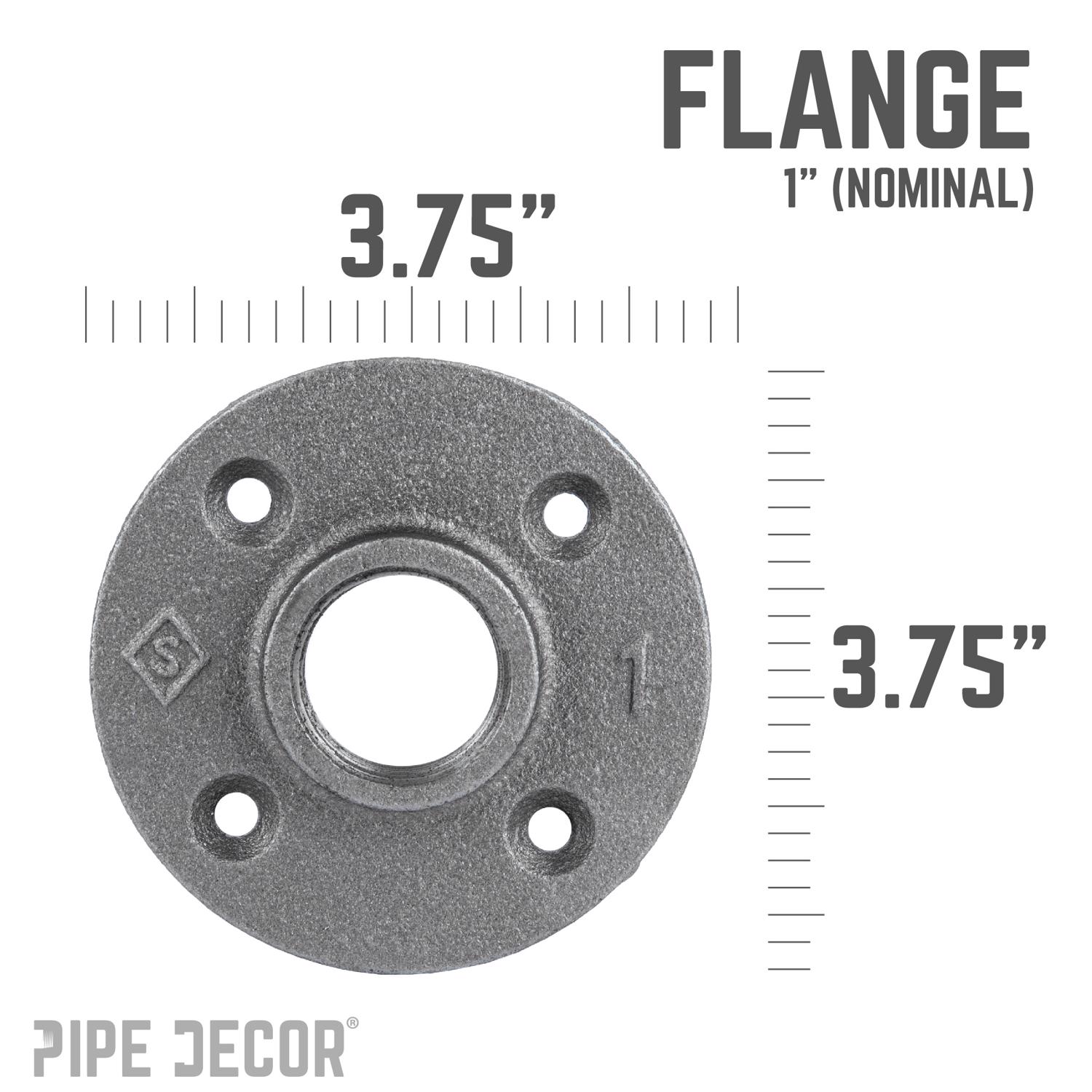 STZ Industries 1 in. FIP each Black Malleable Iron Floor Flange
