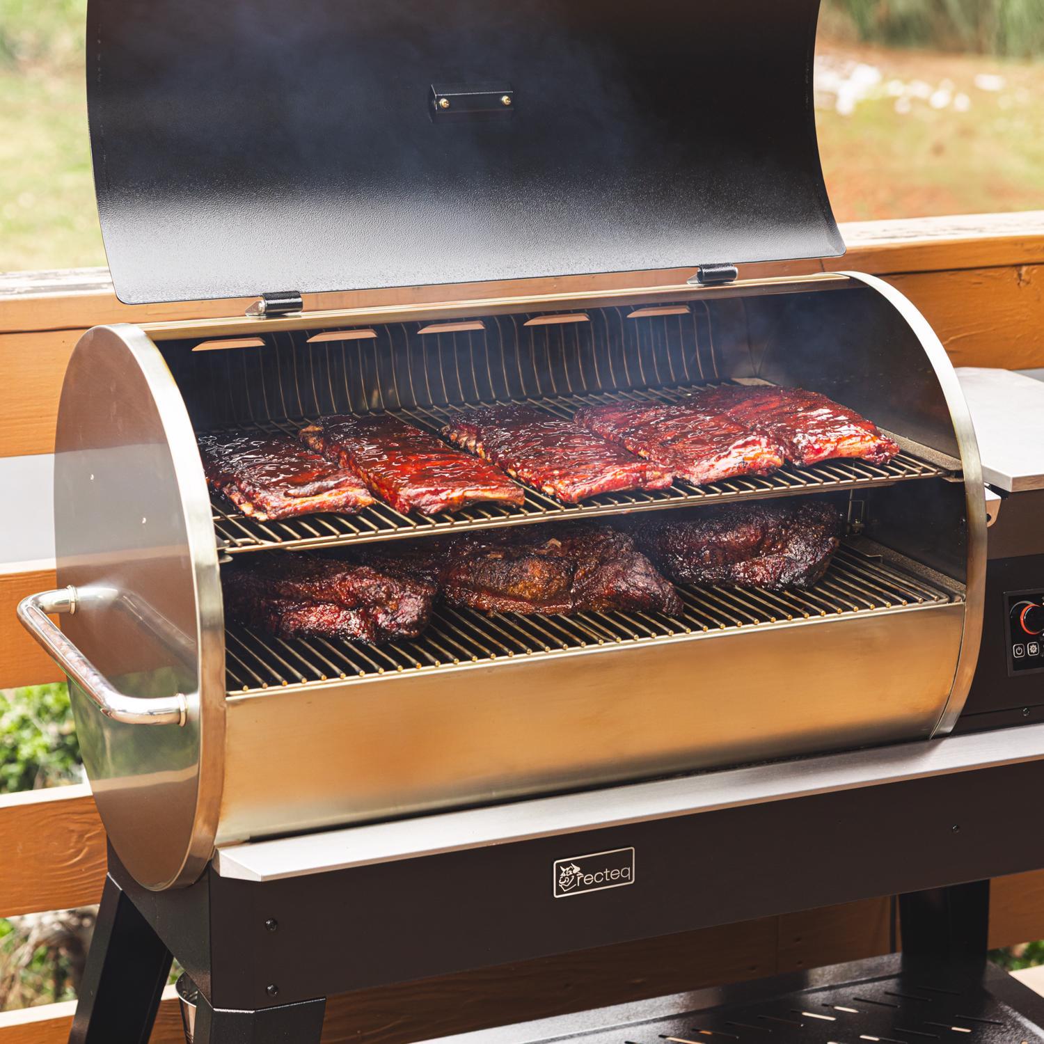 Recteq Backyard Beast 1200 Wood Pellet WiFi Grill and Smoker Black/Silver