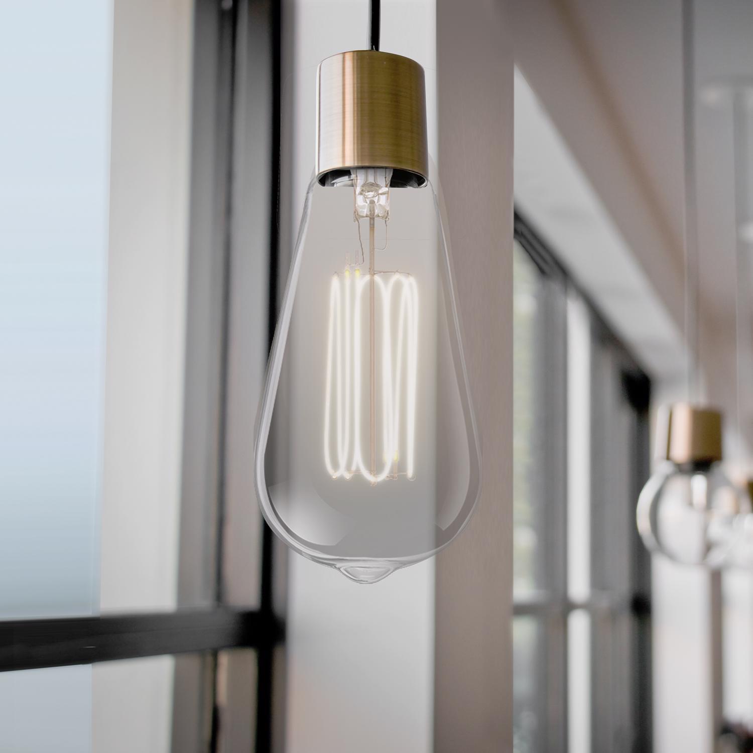 Feit ST19 E26 (Medium) Filament LED Bulb Soft White 40 Watt Equivalence 2 pk