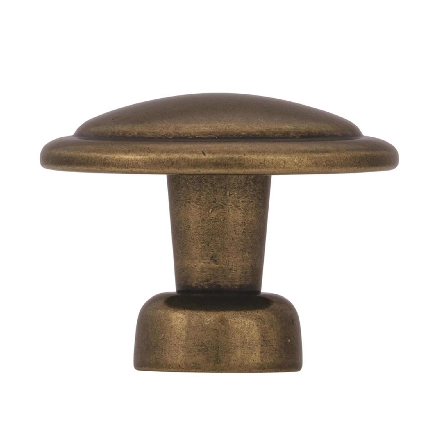 Amerock Allison Round Cabinet Knob 1-3/8 in. D 1 in. Antique Brass 1 pk