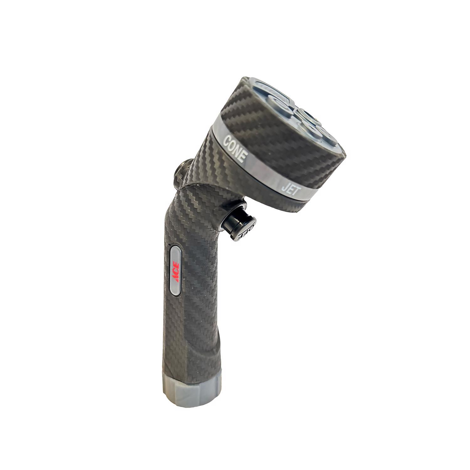 Ace 5 Pattern Adjustable Multi-Pattern Rubber Heavy-Duty Hose Nozzle