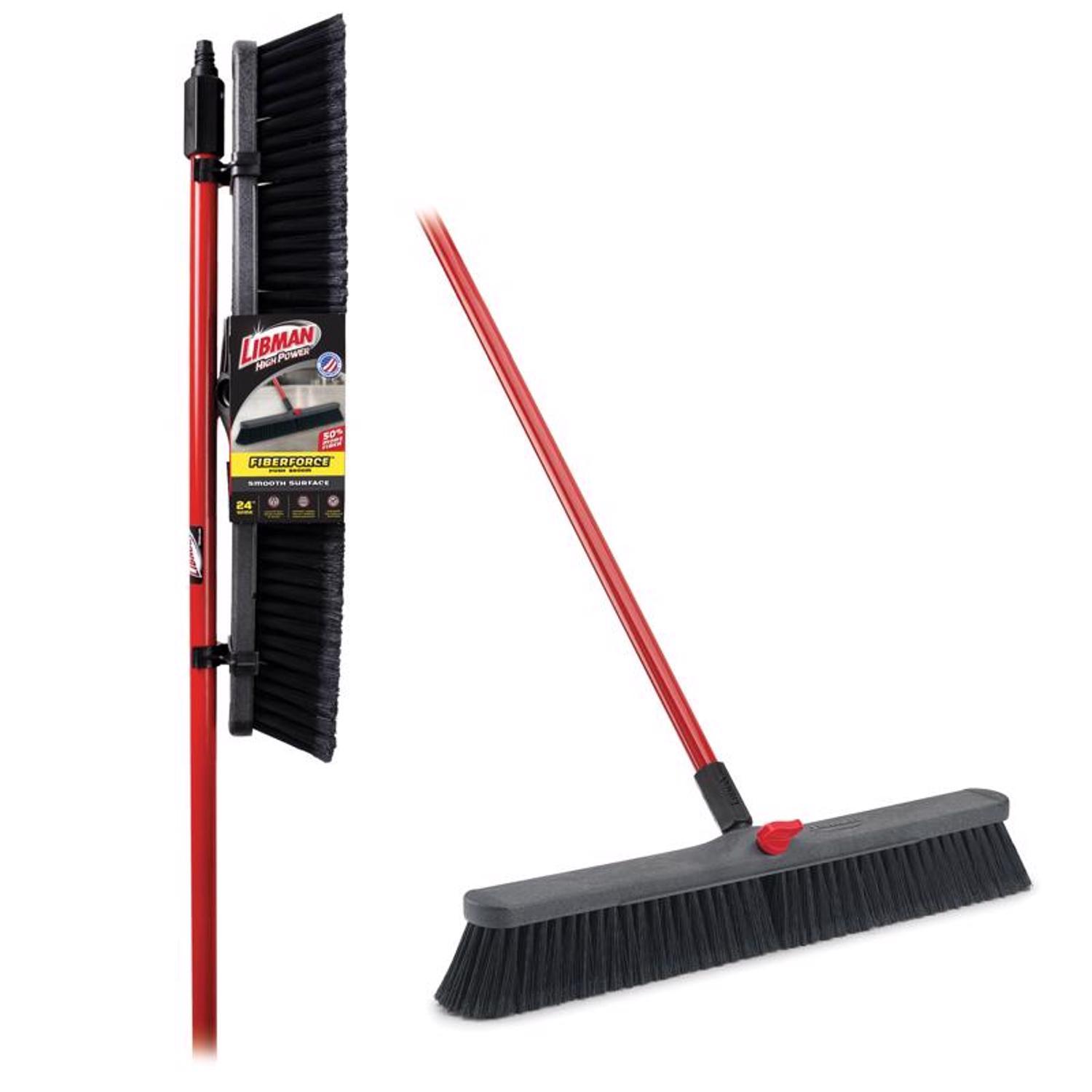 Libman High Power Polyethylene Terephthalate 24 in. Smooth Surface Push Broom
