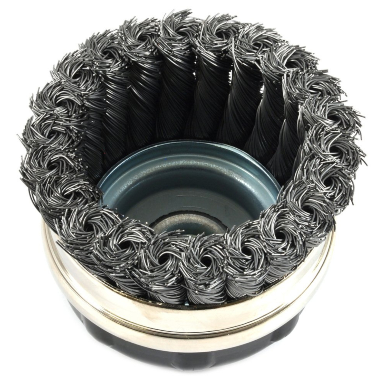 Forney 4 in. D X 5/8 in. Knotted Steel Cup Brush 8500 rpm 1 pc