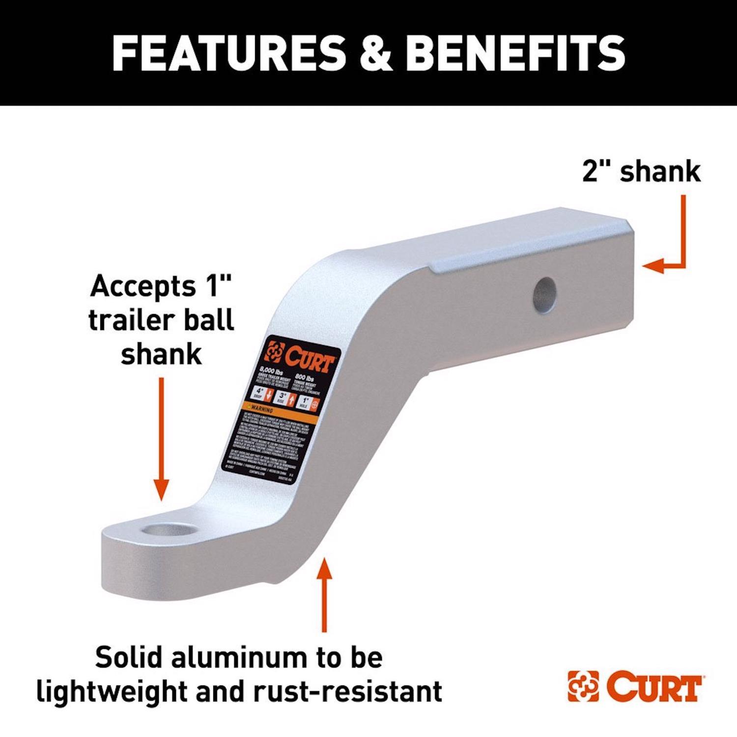 CURT 8000 lb. cap. Ball Mount