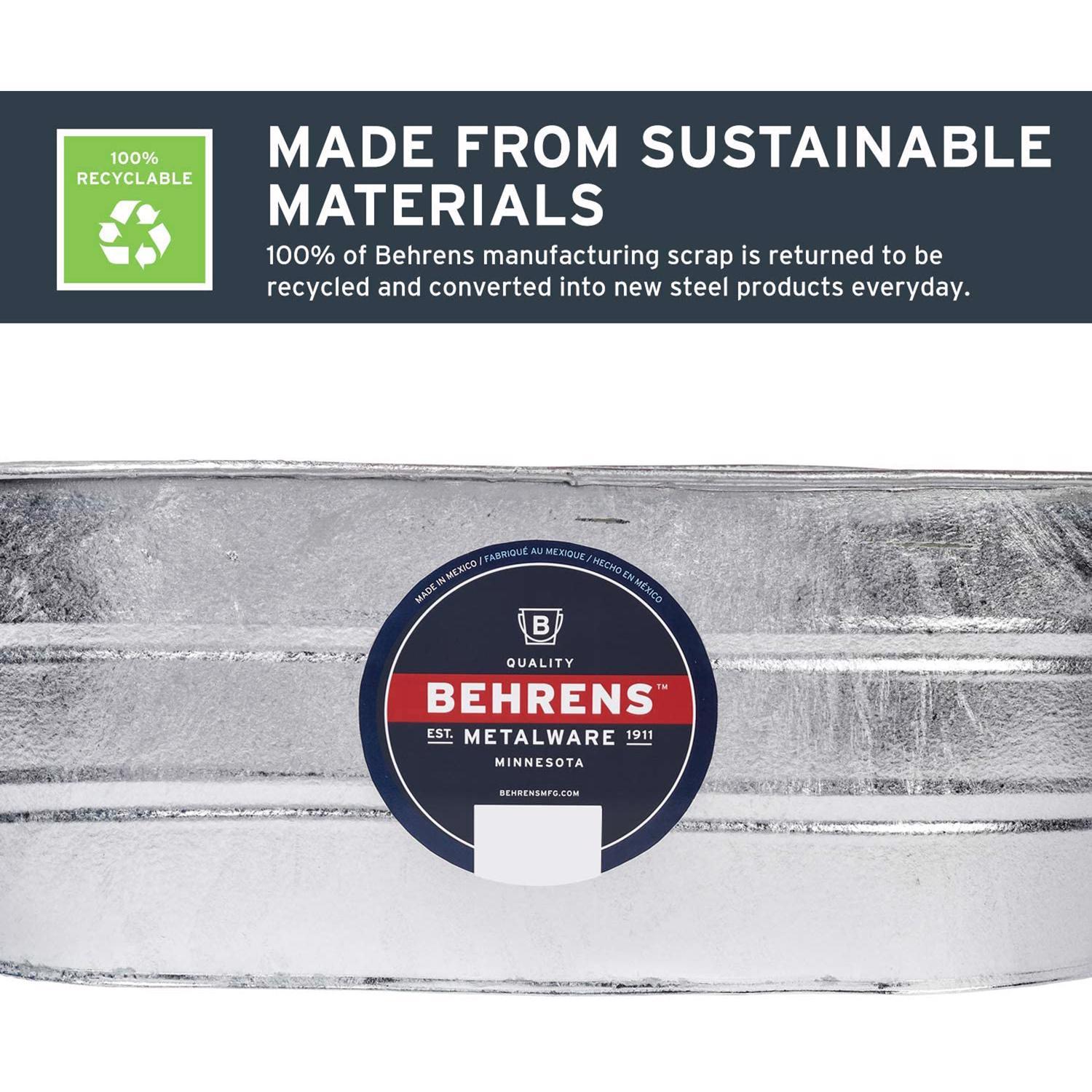Behrens 16 gal Steel Tub Oval