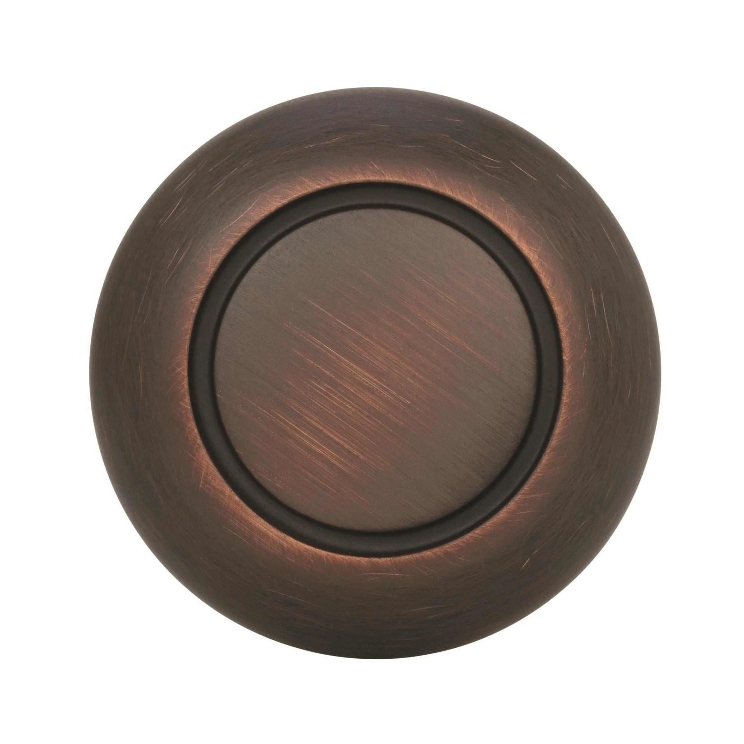 Amerock Allison Round Cabinet Knob 1-1/4 in. D Oil Rubbed Bronze 10 pk
