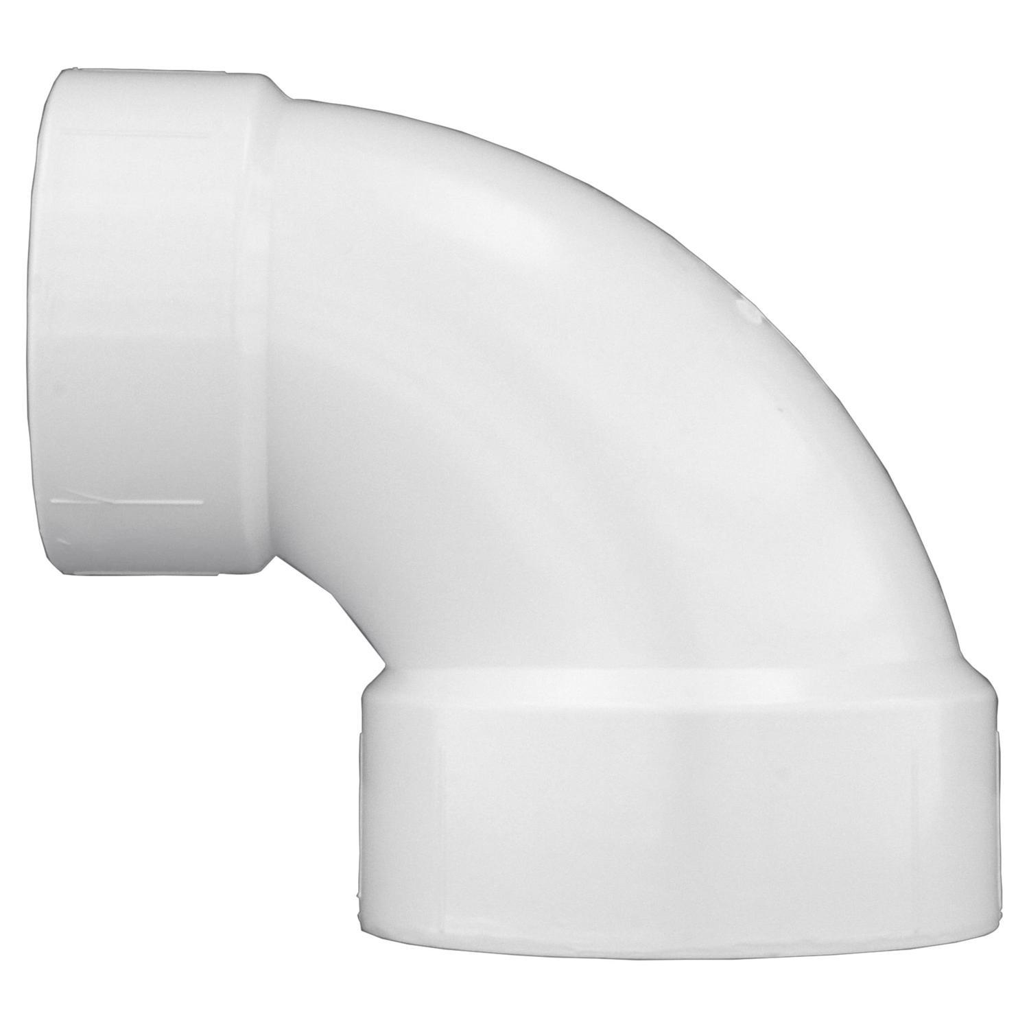 Charlotte Pipe 4 in. Hub X 3 in. D Hub PVC Elbow 1 pk
