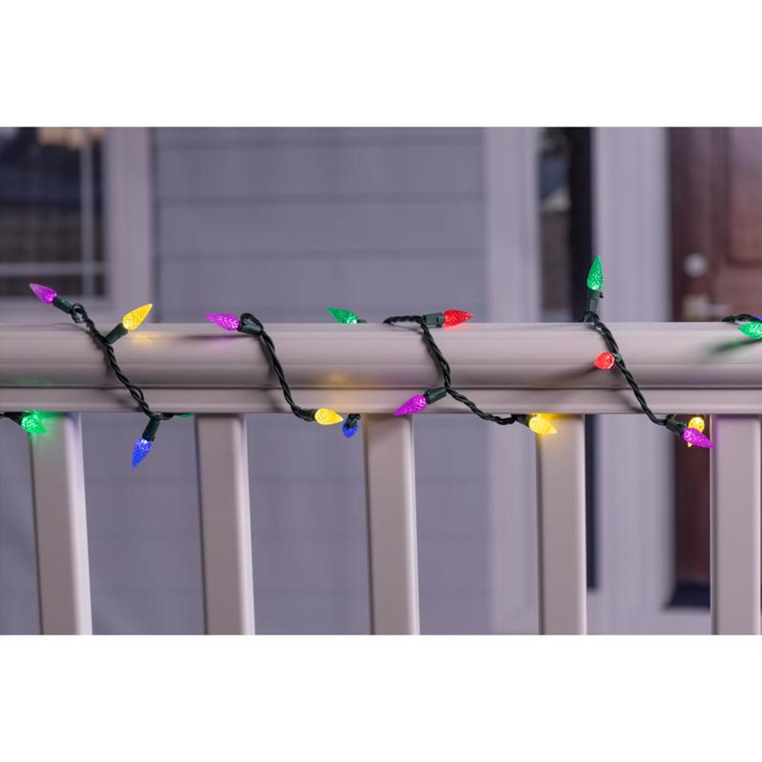 Celebrations Classic LED C6 Multicolored 100 ct String Christmas Lights 24.75 ft.