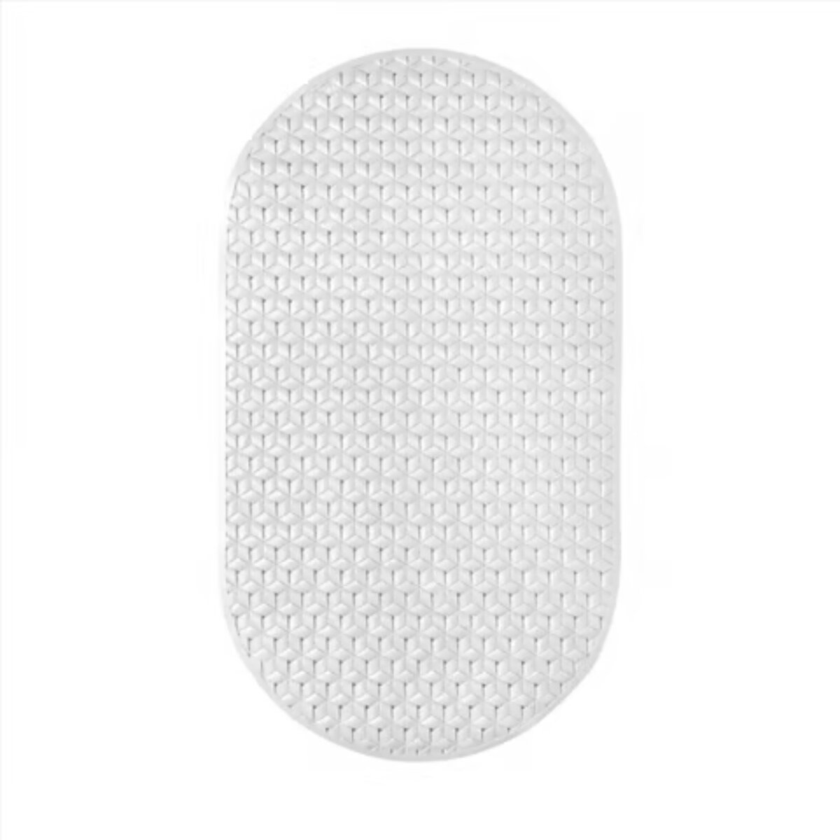 Zenna Home 27-1/2 in. L x 15-7/16 in. W White Thermo Plastic Elastomer Bath Mat