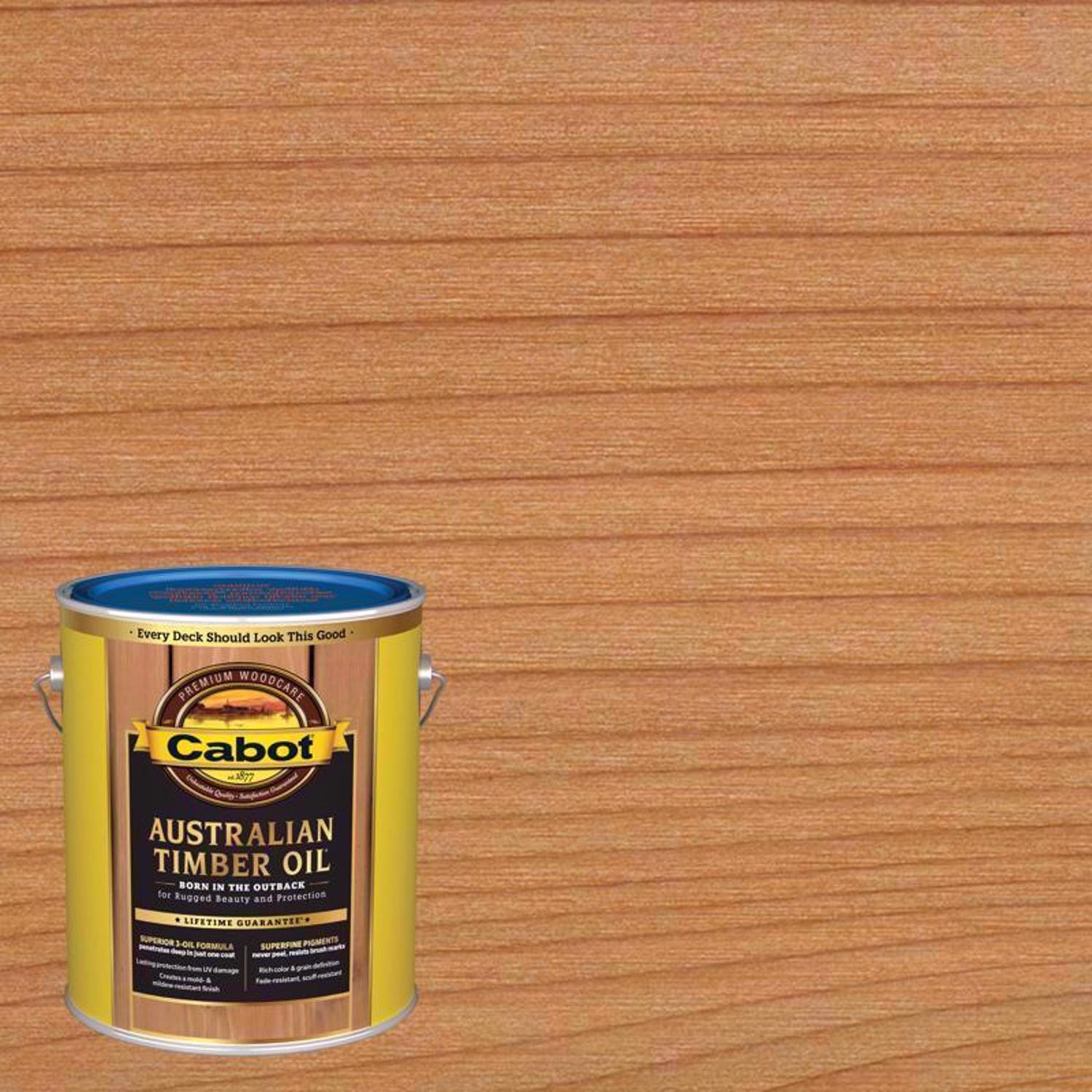 Cabot Australian Timber Oil Low VOC Transparent Natural Oil-Based Alkyd Australian Timber Oil 1 gal