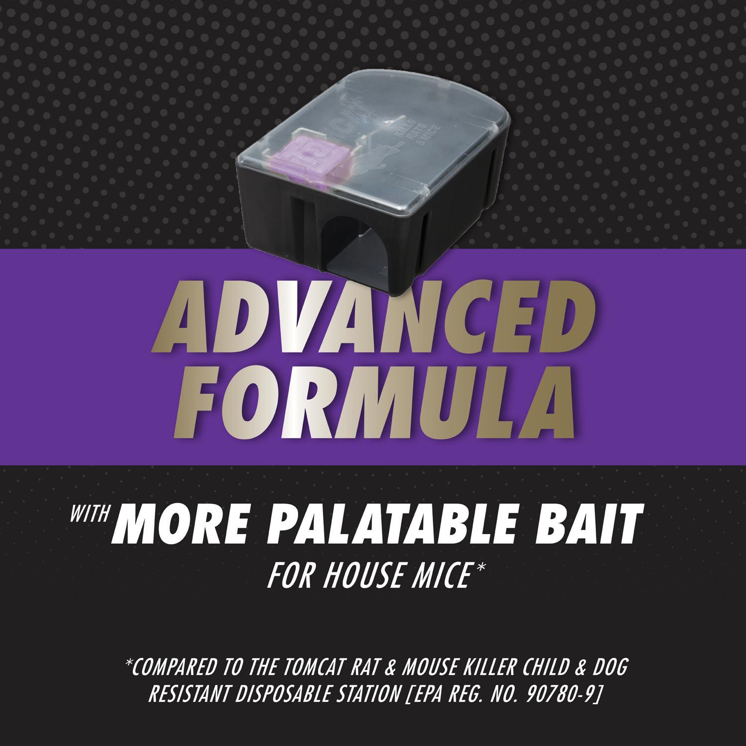 Tomcat Advanced Bait Station and Bait Blocks For Rats 12 pk