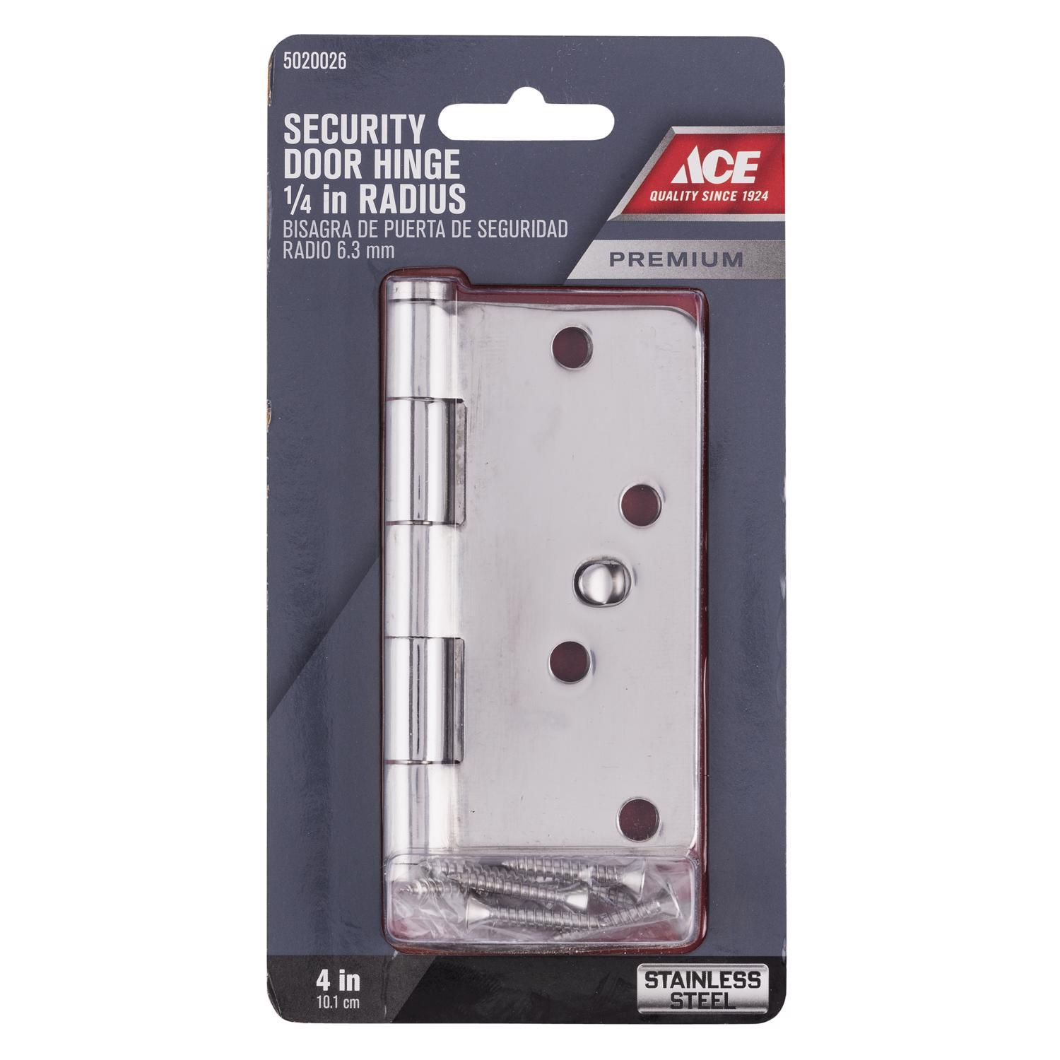 Ace 4 in. L Stainless Steel Residential Door Hinge 1 pk