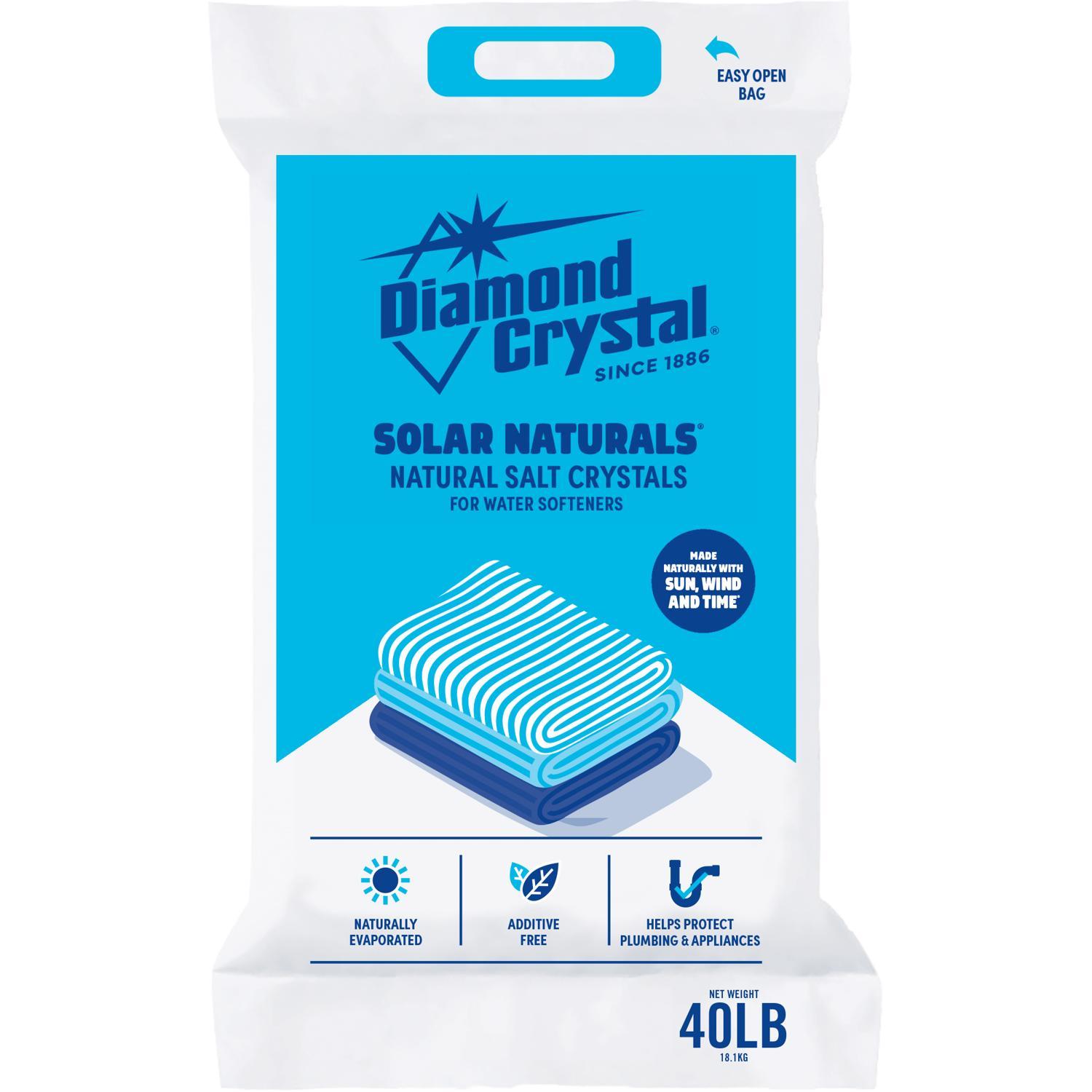 Diamond Crystal Solar Naturals Water Softener Salt Crystal 40 lb