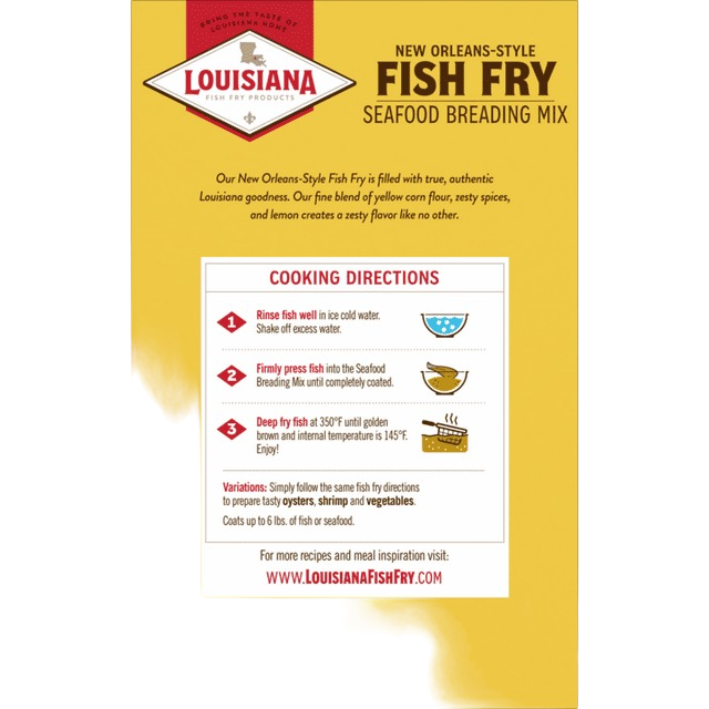 Louisiana Fish Fry Products New Orleans Style Fish Fry Seafood Breading Mix 22oz