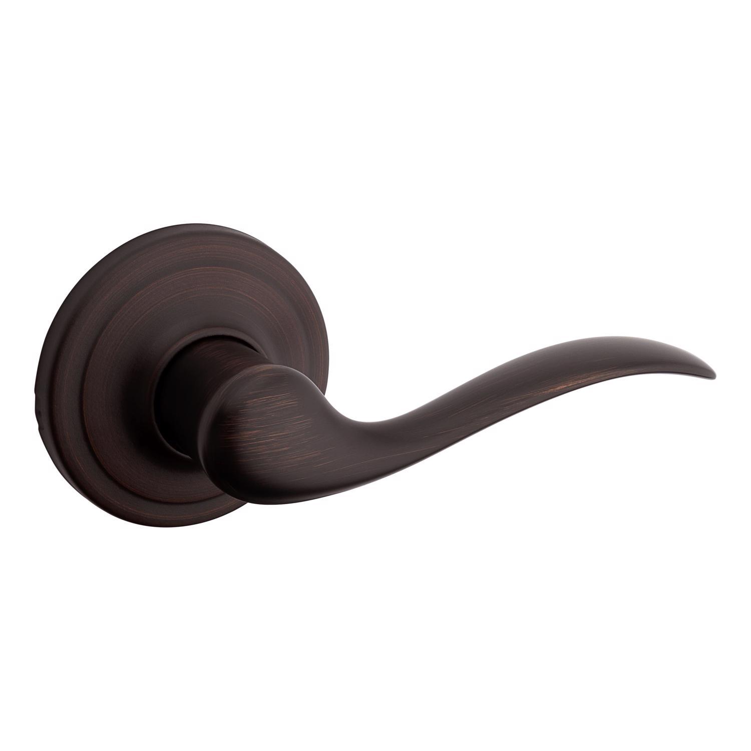 Kwikset Tustin Venetian Bronze Passage Lever 1-3/4 in.