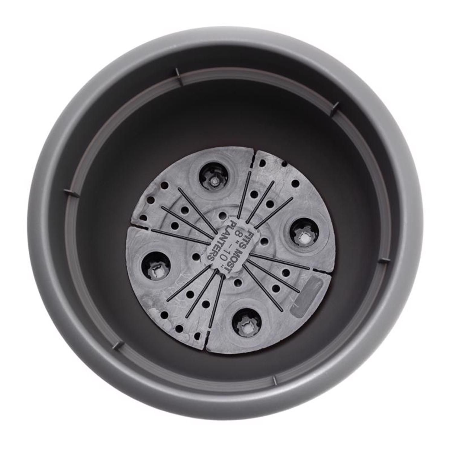 Bloem Ariana 8.5 in. H X 11 in. W X 10 in. D Plastic Traditional Planter Charcoal