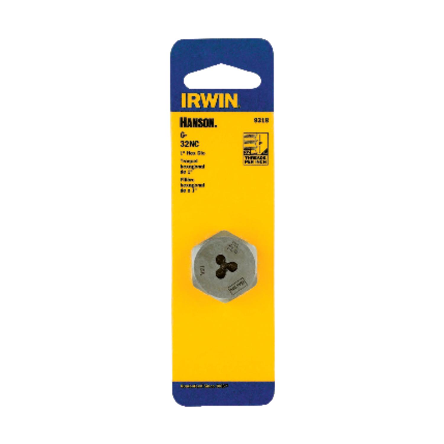 Irwin Hanson High Carbon Steel SAE Hexagon Die 6-32 1 pc