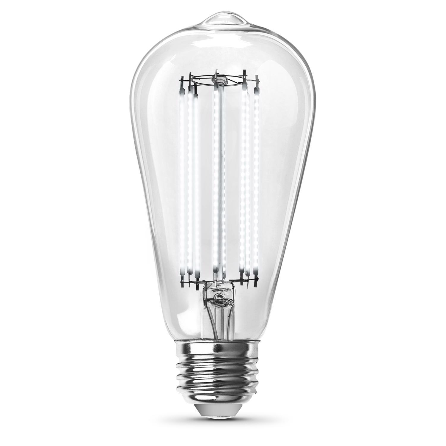 Feit ST19 E26 (Medium) Filament LED Bulb Daylight 100 Watt Equivalence 2 pk