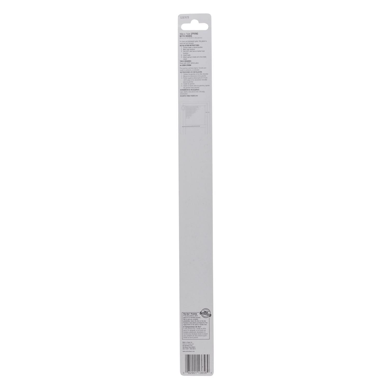 Ace 0.375 in. D X 0.375 in. L Zinc-Plated Zinc Door Spring