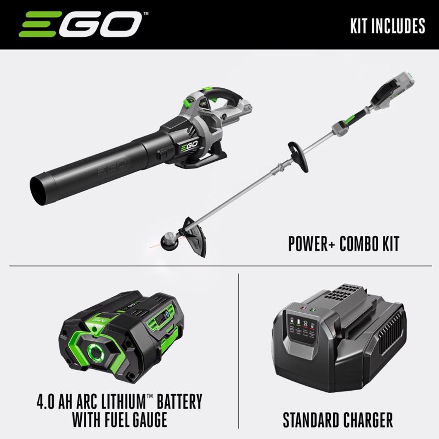 EGO Power+ ST1503LB 15 in. 56 V Battery Trimmer and Blower Combo Kit (Battery & Charger) W/ 4.0 AH BATTERY