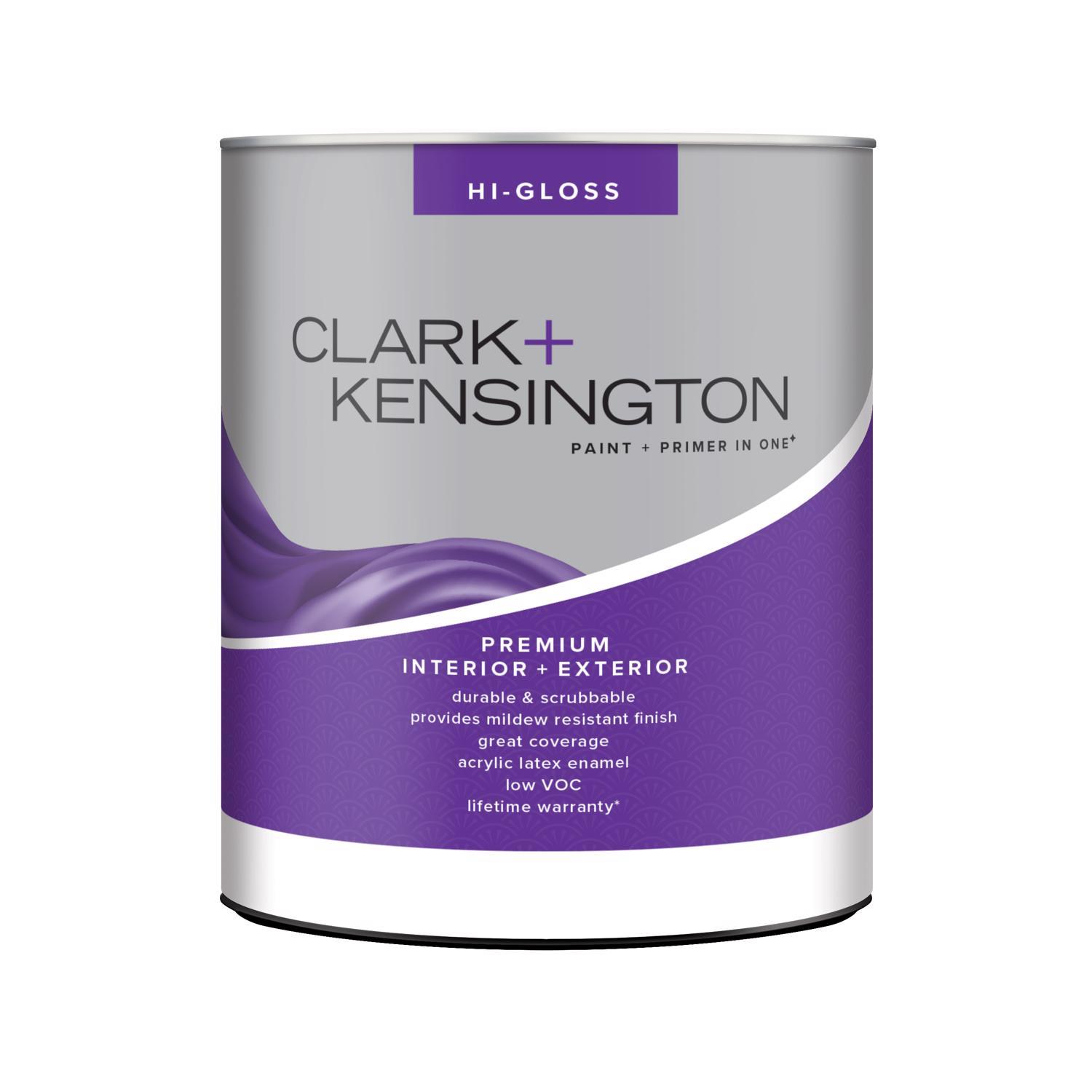 Clark+Kensington High-Gloss Black Premium Paint Exterior and Interior 1 qt
