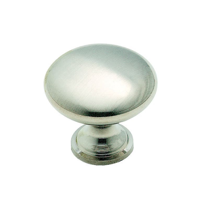 Amerock Allison Round Cabinet Knob 1-3/16 in. D 1-1/8 in. Brushed Chrome 1 pk