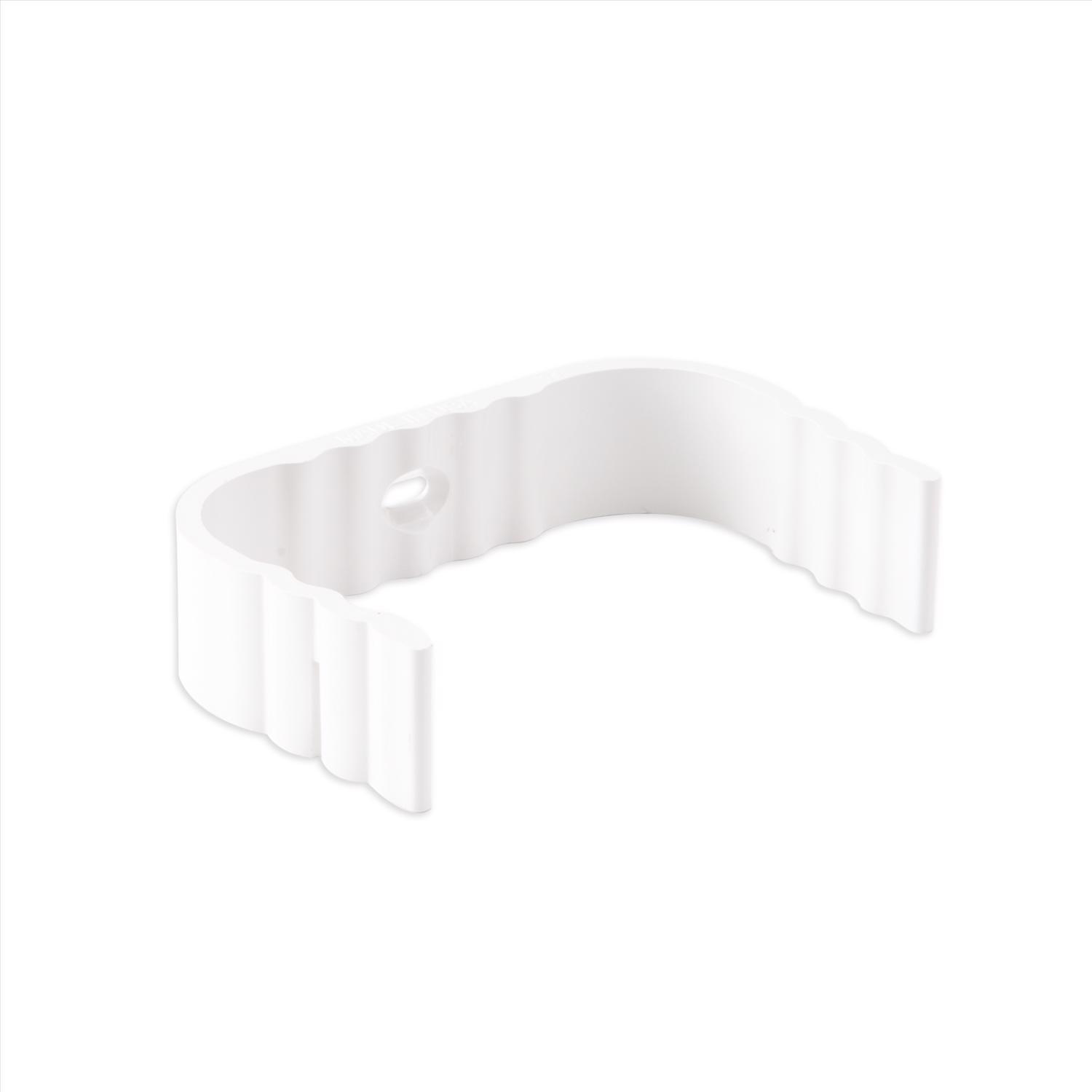 Amerimax 0.8 in. H X 2 in. W X 3.25 in. L White Vinyl Traditional Downspout Band