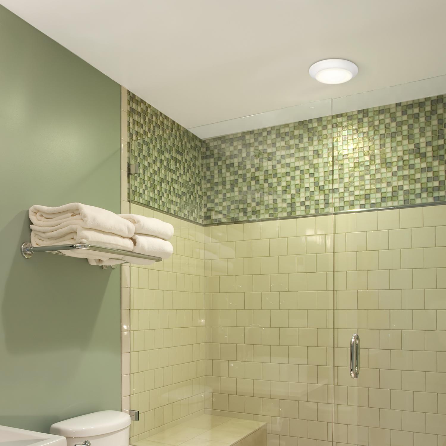 Westinghouse Color Changing Technology 1.25 in. H X 7.5 in. W X 7.5 in. L Frost White Ceiling Fixtur