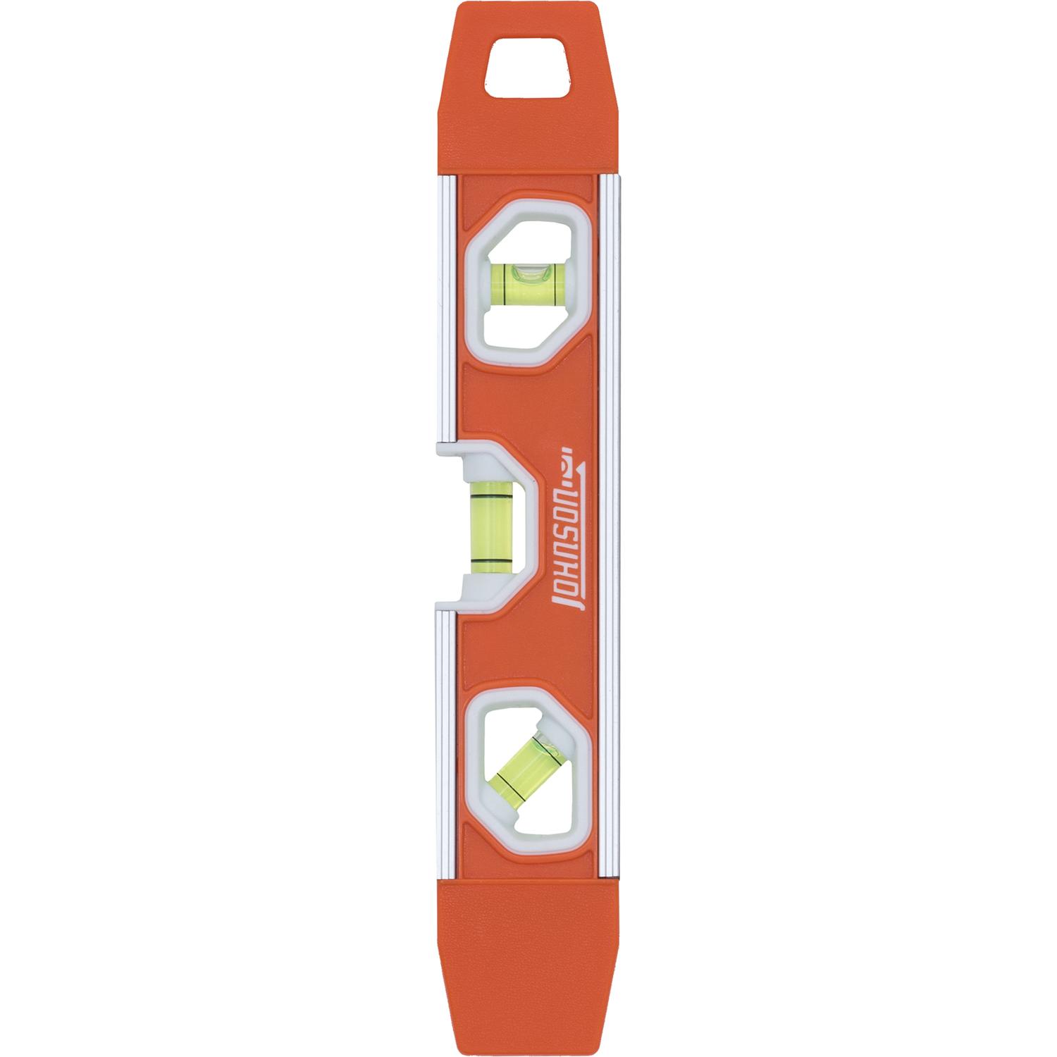 Johnson 9 in. Aluminum Magnetic Torpedo Level 3 vial