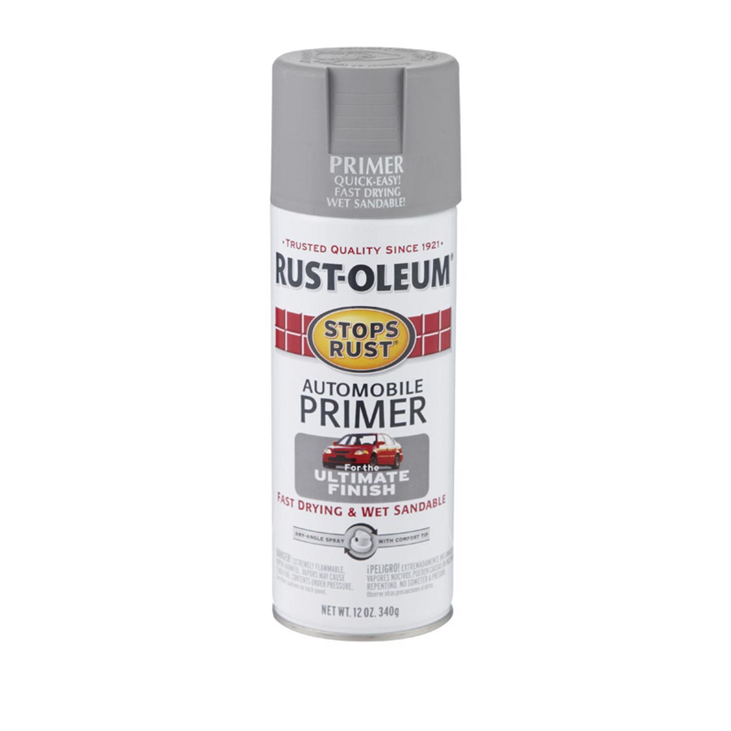 RustOleum Stops Rust Gray Flat OilBased Alkyd Spray Primer 12 oz