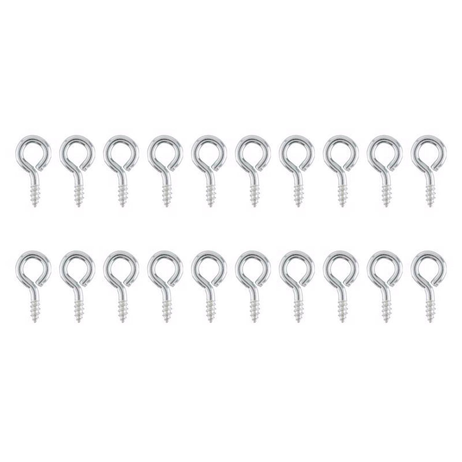 Ace 7/64 in. D X 3/4 in. L Zinc-Plated Steel Screw Eye 40 lb. cap. 10 pk