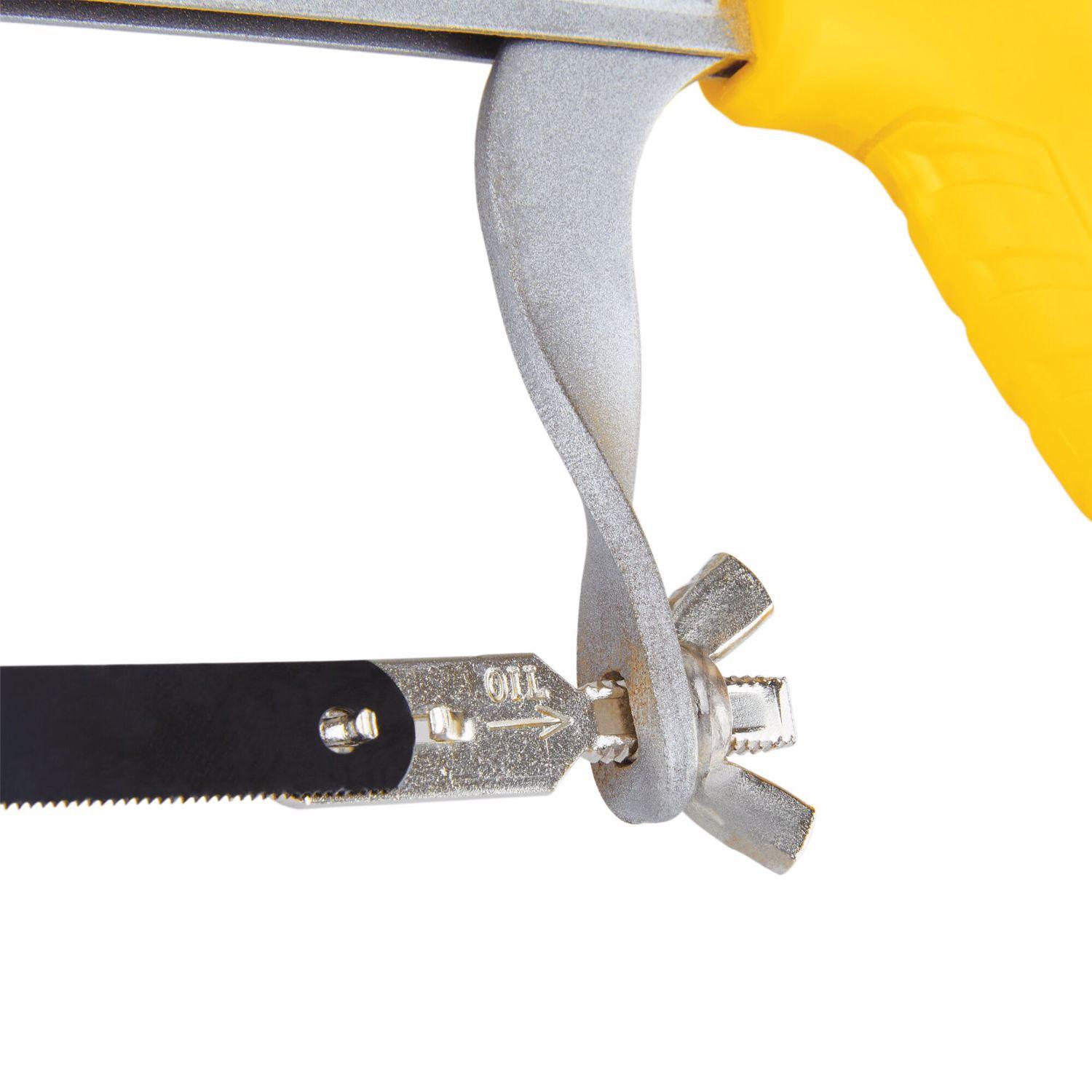 Stanley 10 in. Carbon Steel Adjustable Hacksaw Black/Yellow 1 pc