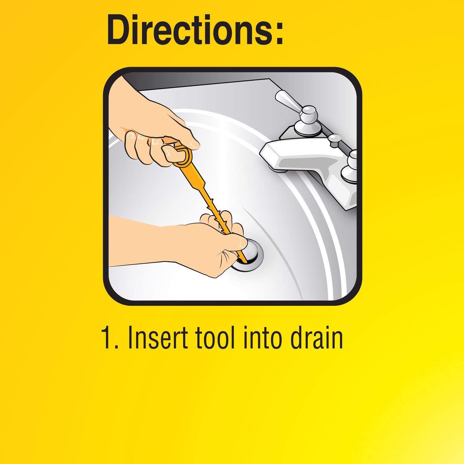 Instant Power Drain Snake Plastic Drain Clog Remover 18 in.