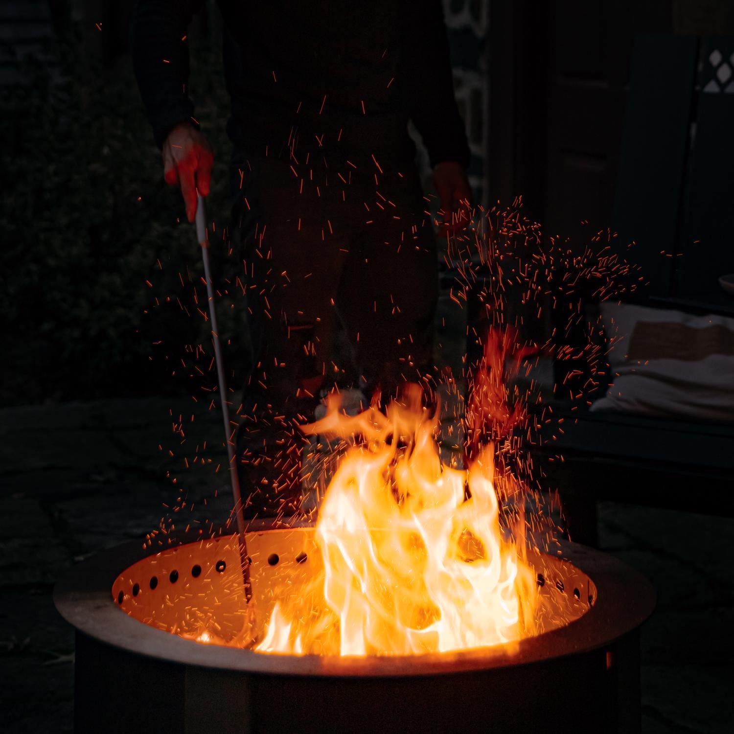 Breeo 304 Fire Poker Stainless Steel Log Grabber and Poker 40 in. H X 2 in. W X 40 in. D